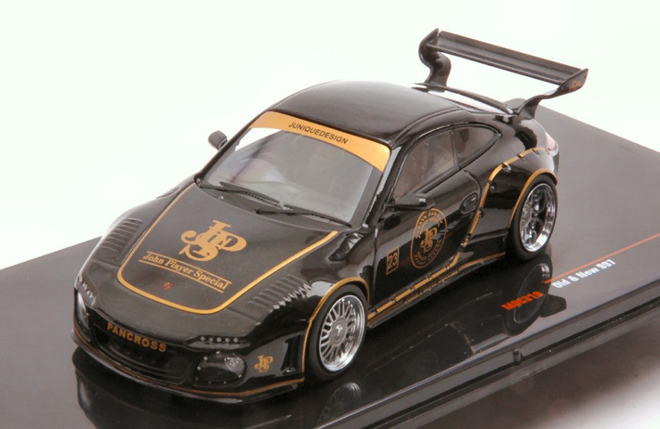 Ixo Model - PORSCHE OLD AND NEW 997 N.23 JPS BLACK (BASE 911-997)1:43 - Cod. MOC319
