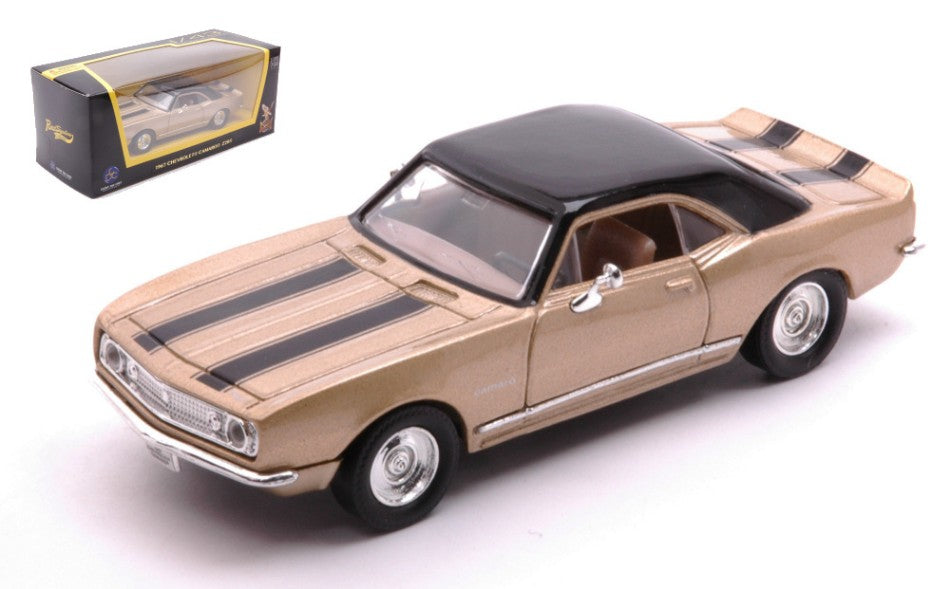 Lucky Die Cast - CHEVROLET CAMARO Z-28 1967 GOLD WITH BLACK STRIPES 1:43 - Cod. LDC94216GD