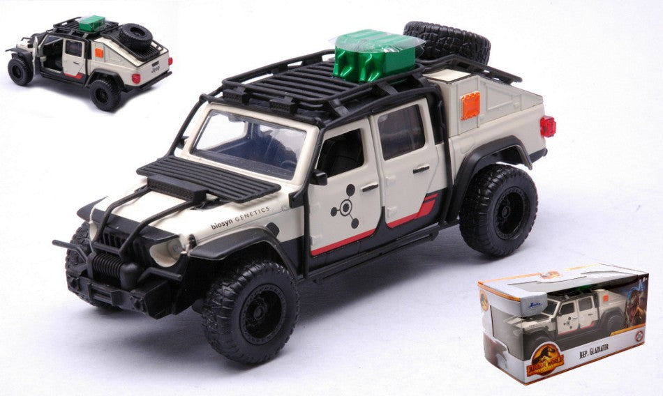 Jada Toys - JEEP GLADIATOR "JURASSIC WORLD" CREAM/RED 1:32 - Cod. JADA34465