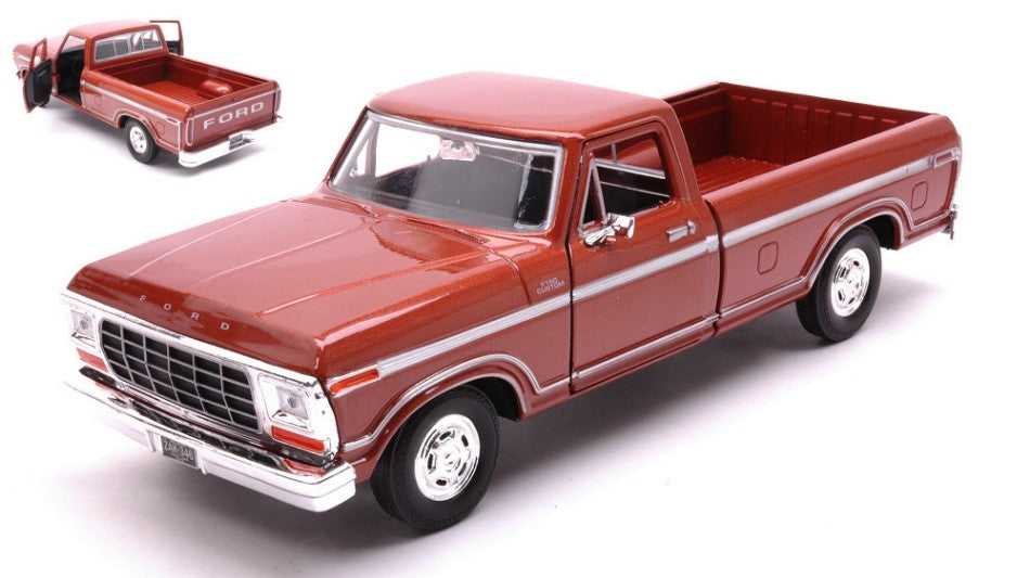 Motormax - FORD F-150 PICK-UP CUSTOM 1979 BROWN METALLIC 1:24 - Cod. MTM79346BN
