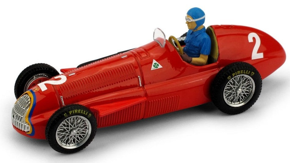 Brumm - ALFA ROMEO 158 J.MANUEL FANGIO 1951 N.2 BELGIUM GP WORLD CHAMPION 1:43 - Cod. BM0043CH