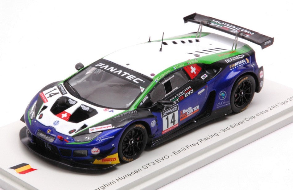 Spark Model - LAMBORGHINI HURACAN GT3 N.14 3rd CLASS 24 H SPA 2022 TUJULA-WHITE-LAPPAL - Cod. SB510