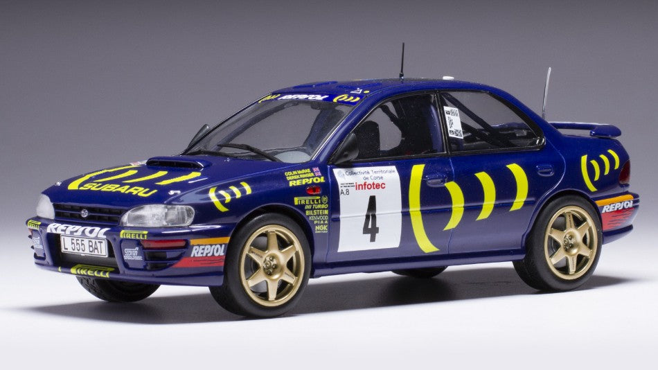 Ixo Model - SUBARU IMPREZA 555 WRC N.4 RALLY TOUR DE CORSE 1995 MCRAE/RINGER 1:24 - Cod. 24RAL028B