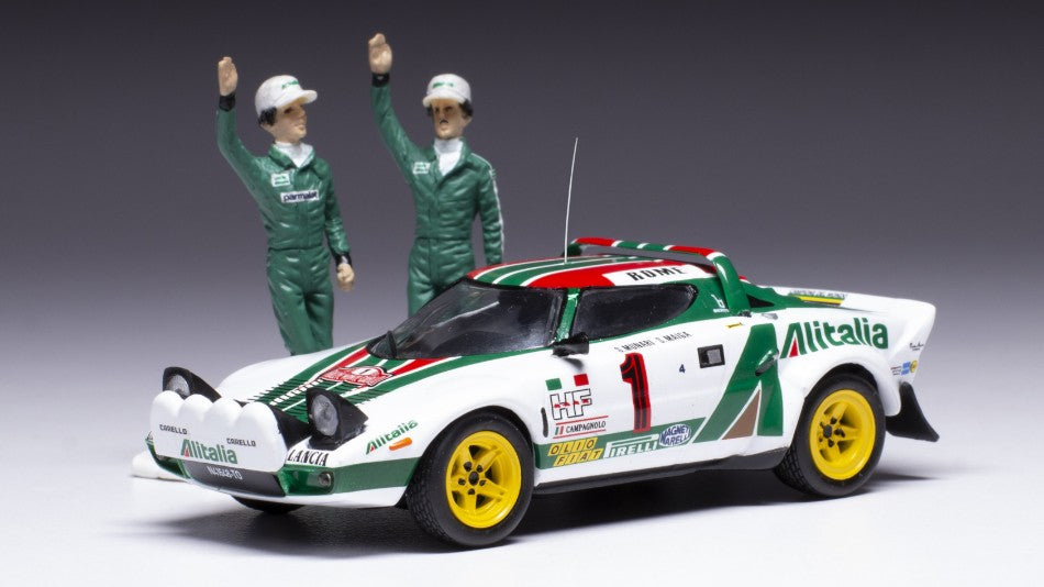 Ixo Model - LANCIA STRATOS HF N.1 WINN.RALLY MONTE C.1977 W/FIG.MUNARI/MAIGA 1:43 - Cod. SPRM001-77