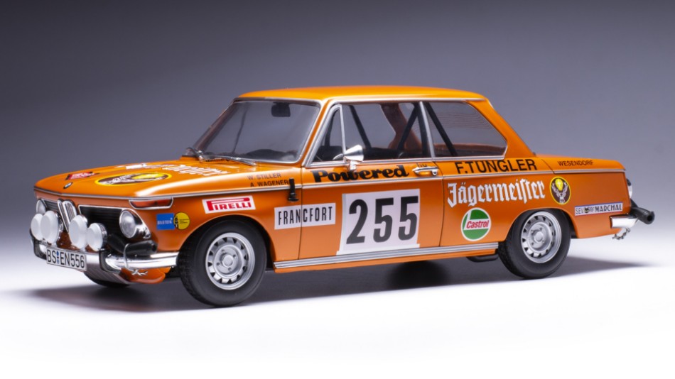 Ixo Model - BMW 2002 N.255 RALLY MONTE CARLO 1973 STILLER-WAGENER 1:18 - Cod. 18RMC165
