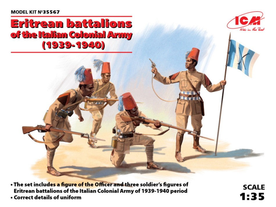 Icm - ERITREAN BATTALIONS OF THE ITALIAN COLONIAL ARMY 1939-1940 KIT 1:35 - Cod. ICM35567