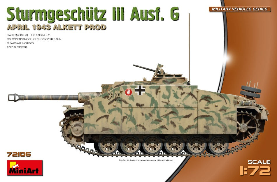 Miniart - StuG III Ausf.G APRIL 1943 PROD.KIT 1:72 - Cod. MIN72106