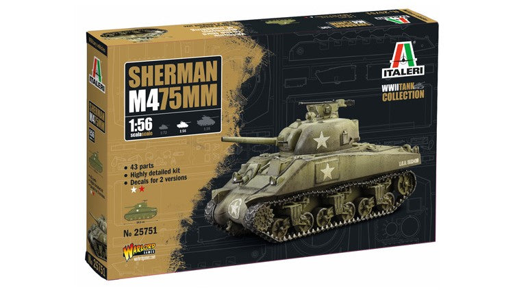 Italeri - M4 SHERMAN (75 mm) KIT 1:56 - Cod. IT25751