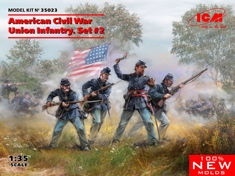Icm - AMERICAN CIVIL WAR UNION INFANTRY SET 2 KIT 1:35 - Cod. ICM35023