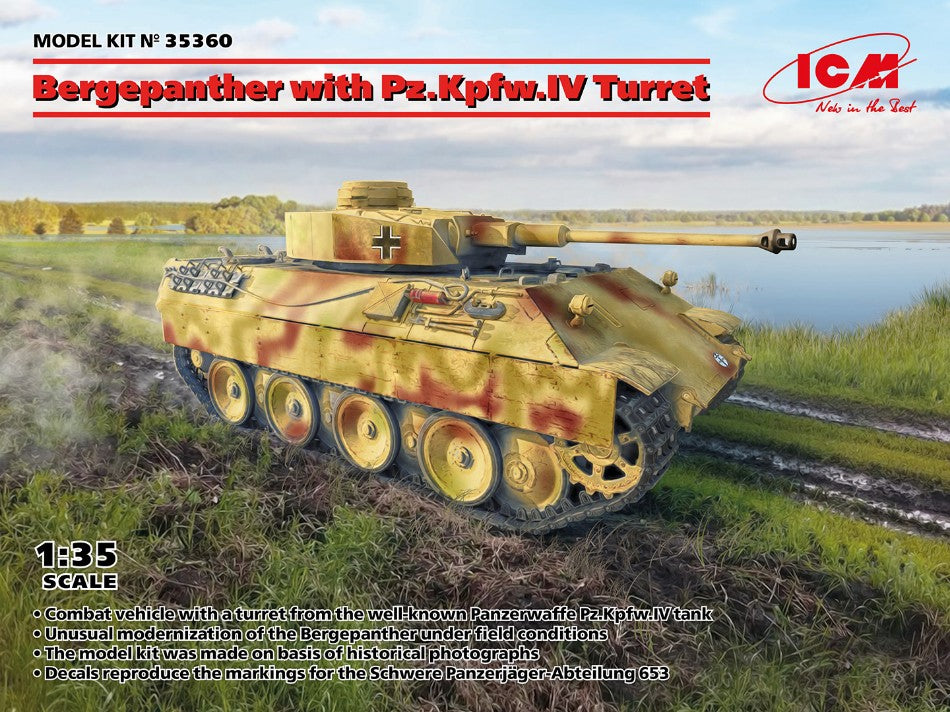 Icm - BERGEPANTHER WITH Pz.Kpfw.IV TURRET KIT 1:35 - Cod. ICM35360
