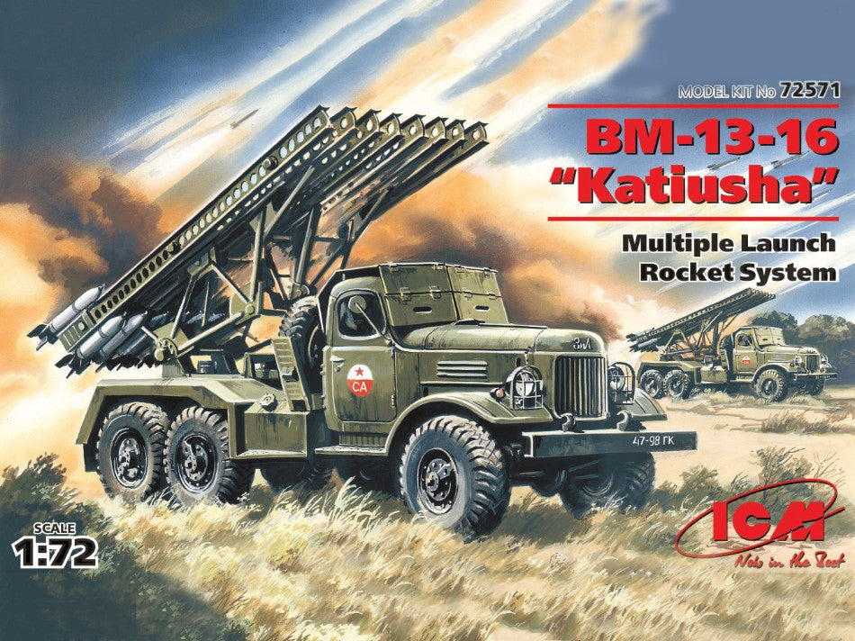 Icm - BM-13-16 KATIUSHA MULTIPLE LAUNCH ROCKET SYSTEM ON ZIL-157 BASE KIT 1:72 - Cod. ICM72571