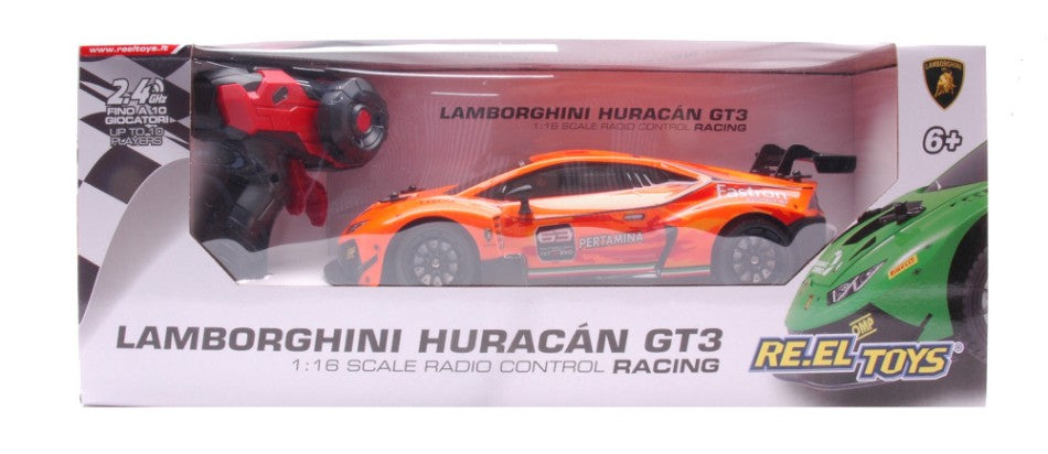 Re.el.toys - LAMBORGHINI HURACAN GT3 ORANGE RADIOCOMANDO 1:18 - Cod. RE2236OR