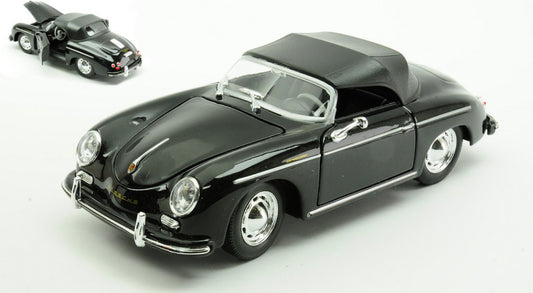 Welly - PORSCHE 356 A SPEEDSTER CLOSED BLACK 1:24 - Cod. WE24106HBL