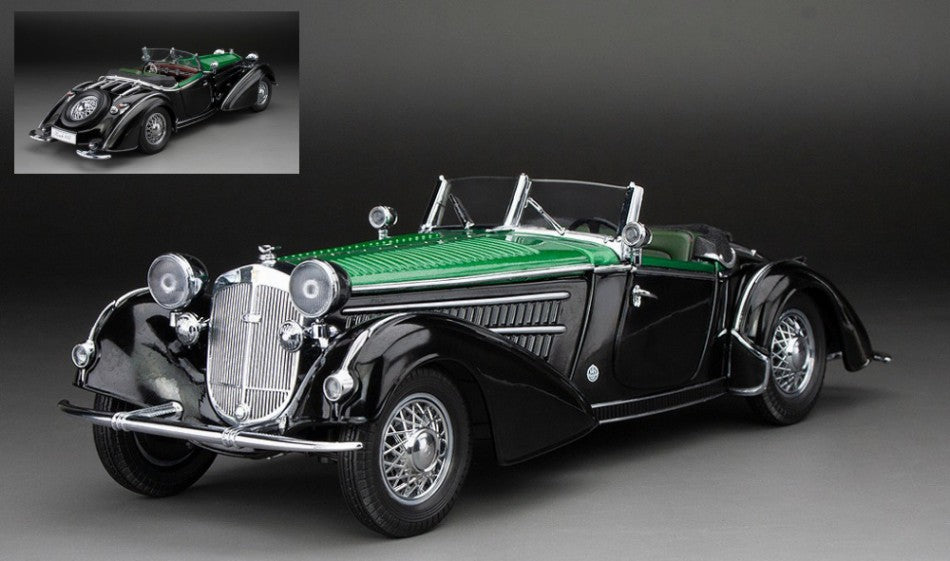 Sunstar - HORCH 855 SPECIAL ROADSTER 1939 BLACK/DARK GREEN 1:18 - Cod. SS2409