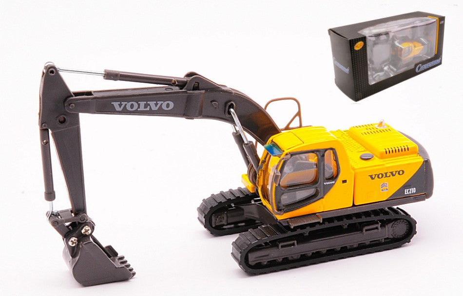 Cararama - ESCAVATORE VOLVO EC210 VOLVO EXCAVATOR 1:84 - Cod. CA810004