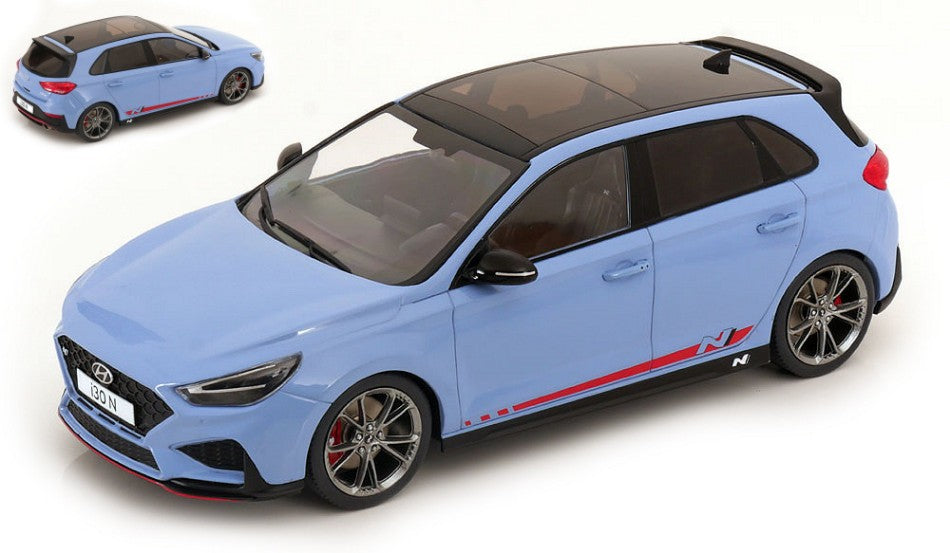 Modelcargroup - HYUNDAI i30 N LIGHT BLUE 1:18 - Cod. MCG18503