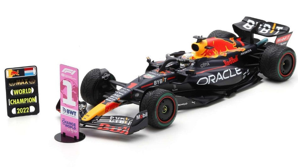 Spark Model - RED BULL MAX VERSTAPPEN 2022 N.1 WINNER JAPANESE GP (W/W.CH.BOARD) 1:12 - Cod. 12S034
