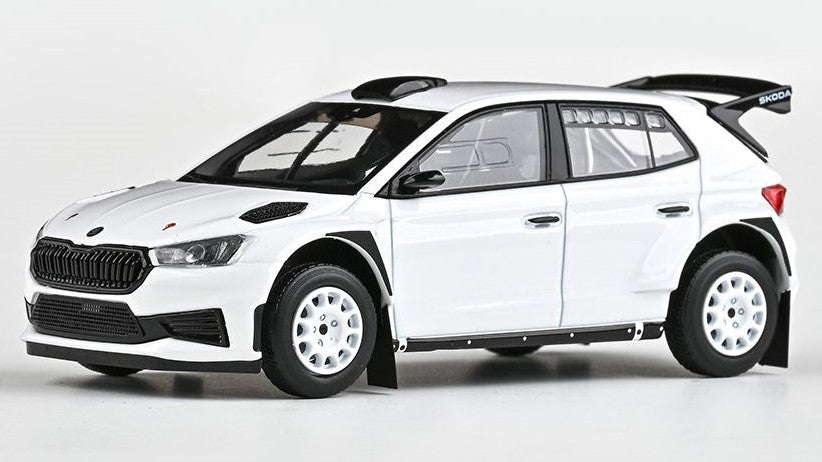 Abrex - SKODA FABIA IV RS RALLY 2 BASE 2022 WHITE DA TERRA 1:43 - Cod. AB607EG