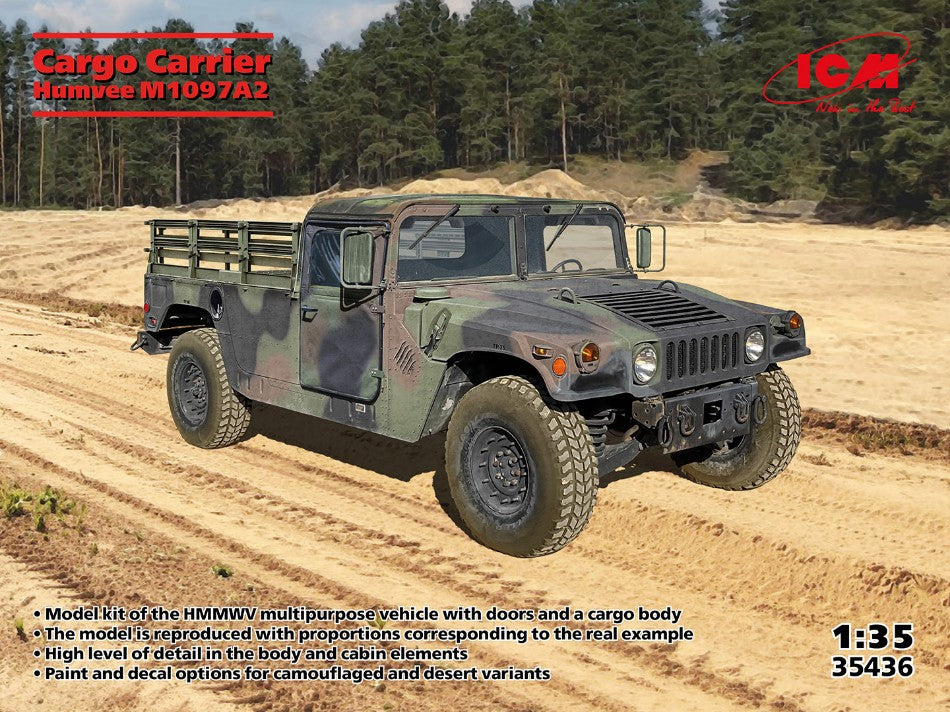 Icm - HUMVEE M1097A2 CARGO CARRIER KIT 1:35 - Cod. ICM35436
