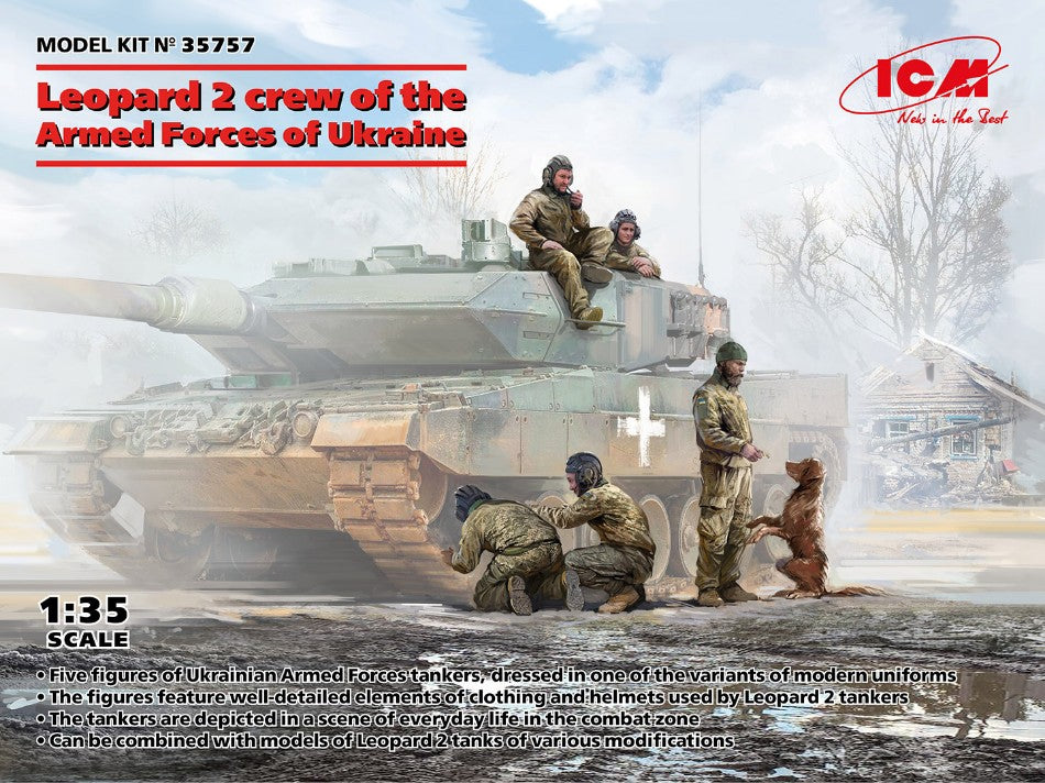 Icm - LEOPARD CREW OF THE ARMED FORCES OF UKRAINE KIT 1:35 - Cod. ICM35757