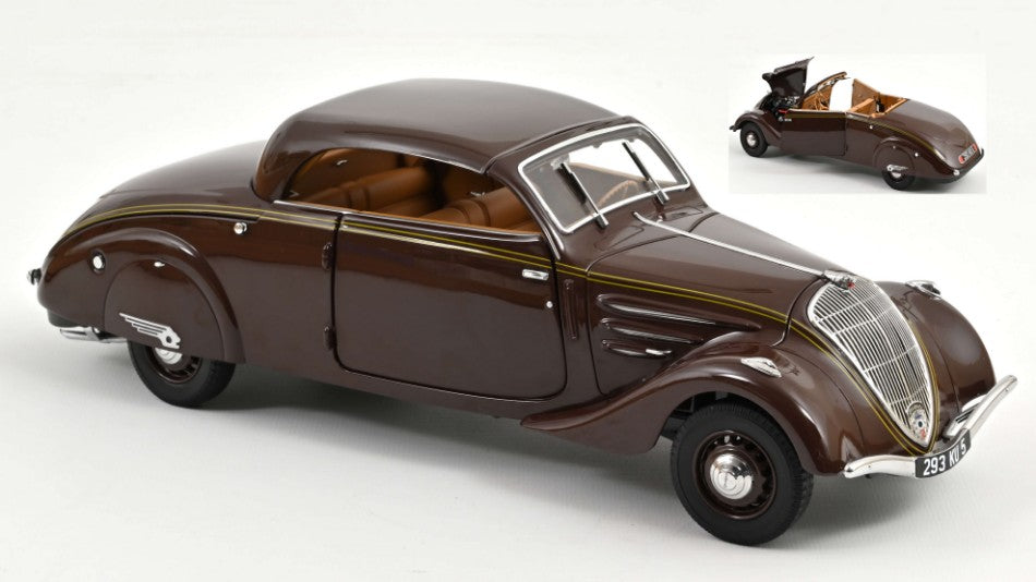 Norev - PEUGEOT 402 ECLIPSE 1937 CHOCOLATE 1:18 - Cod. NV184873