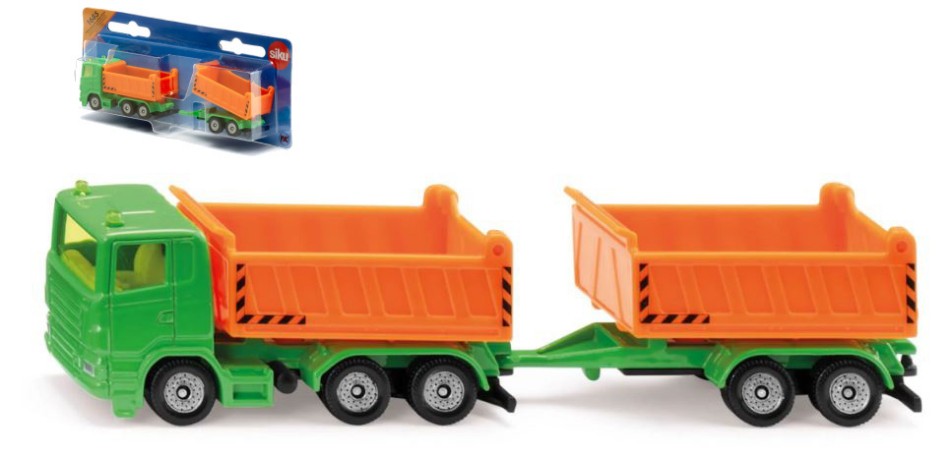 Siku - CAMION C/CASSONE RIBALTABILE + RIMORCHIO cm 15 - Cod. SK1685