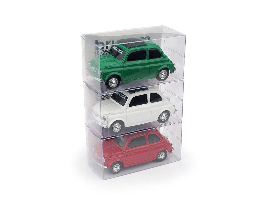 Brumm - FIAT 500 BANDIERA ITALIANA 1x BR018-BR019-BR020 1:43 - Cod. BMVBR03