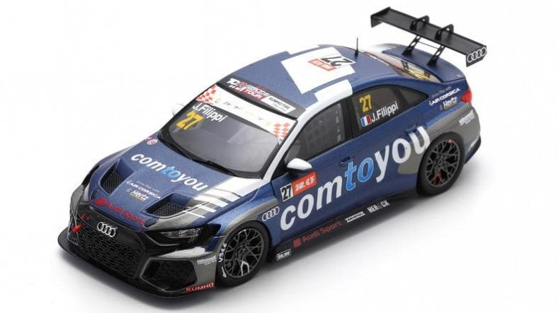 Spark Model - AUDI RS 3 LMS N.127 7th RACE 2 WORLD TOUR MACAU 2023 JOHN FILIPPI 1:43 - Cod. SA253