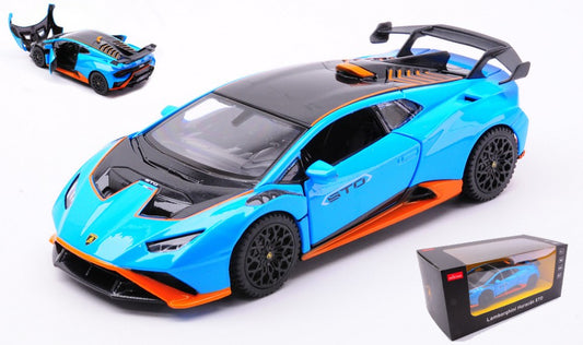Rastar - LAMBORGHINI HURACAN STO WITH SOUND LIGHT BLUE 1:32 - Cod. RAT64300B