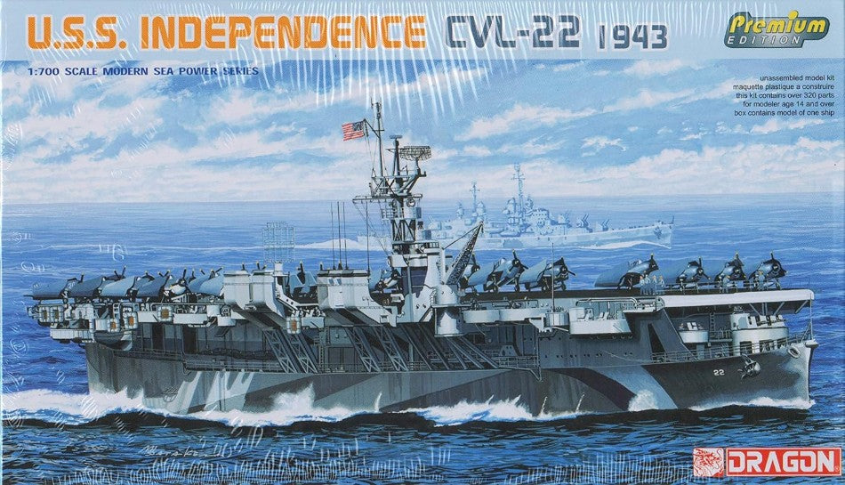 Dragon - U.S.S. INDEPENDENCE CVL-22 1943 KIT 1:700 - Cod. D7054
