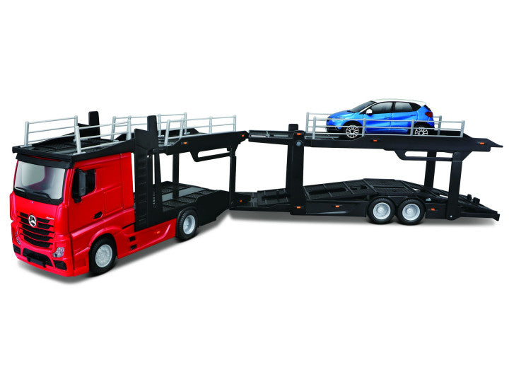 Burago - BISARCA MERCEDES ACTROS 2545 MULTICAR CARRIER + AUTO 1:43 - Cod. BU31457