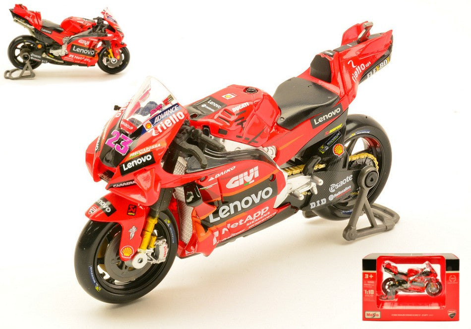 Maisto - DUCATI DESMOSEDICI LENOVO TEAM N.23 2023 ENEA BASTIANINI 1:18 - Cod. MI36396-23