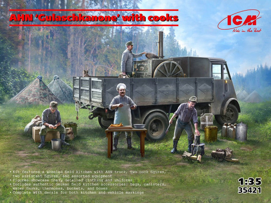 Icm - AHN Gulaschkanone with cooks KIT 1:35 - Cod. ICM35421
