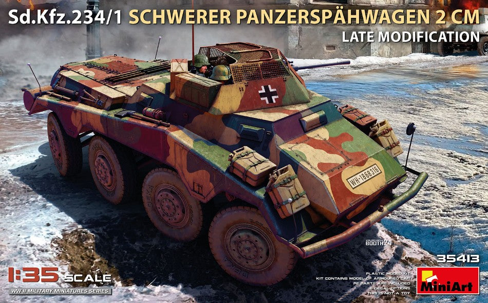 Miniart - Sd.Kfz.234/1 Schwerer Panzersphwagen (2 cm). Late Mod KIT 1:35 - Cod. MIN35413
