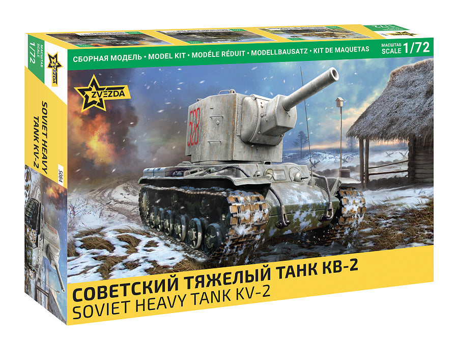 Zvezda - KV-2 Heavy Soviet Tank WWII KIT 1:72 - Cod. Z5084