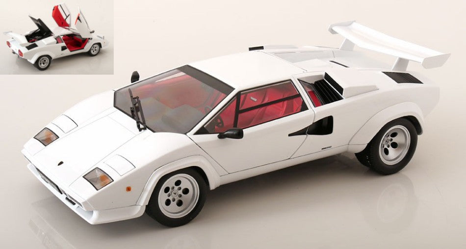Kk Scale - LAMBORGHINI COUNTACH LP 5000S QV 1985 WHITE 1:12 - Cod. KKDC120142