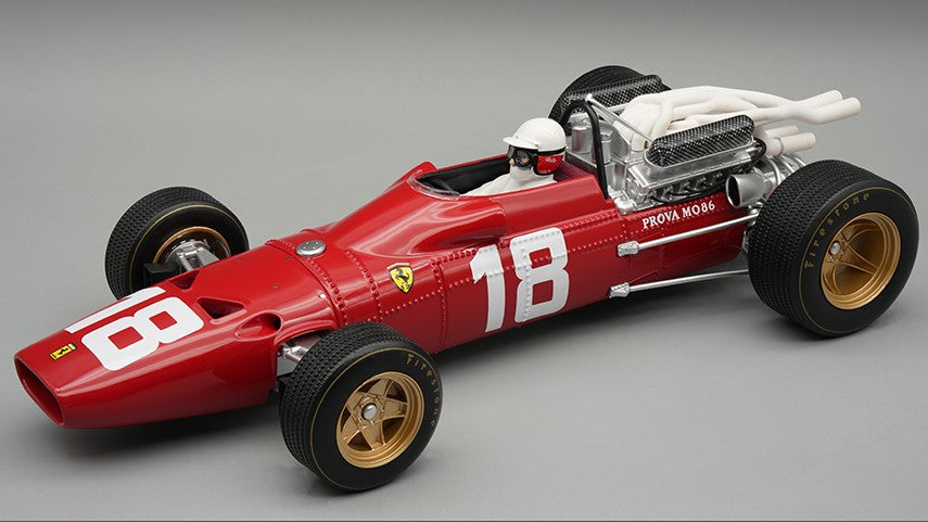 Tecnomodel - FERRARI 312 F1-67 N.18 MONACO GP 1967 L.BANDINI C/VETRINA E PILOTA 1:18 - Cod. TMD18314A