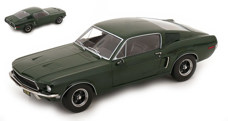 Kk Scale - FORD MUSTANG GT FASTBACK BULLIT 1968 DARK GREEN 1:18 - Cod. KKDC181391