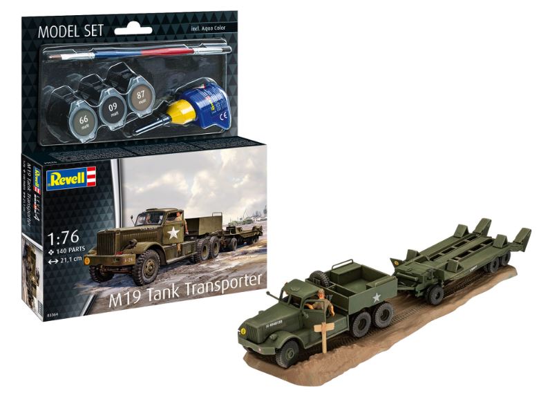 Revell - MODEL SET M19 TANK TRANSPORTER KIT 1:76 - Cod. RV63364