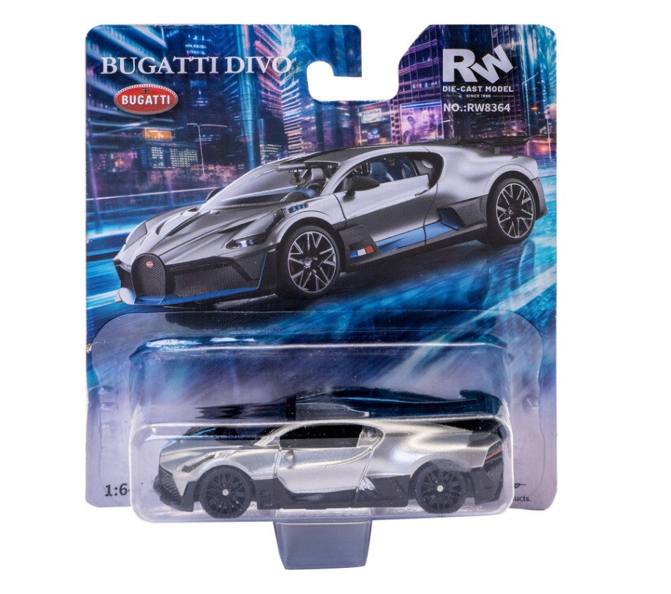 Re.el.toys - BUGATTI DIVO METALLIC GREY BLISTER 1:64 - Cod. RE0839GY