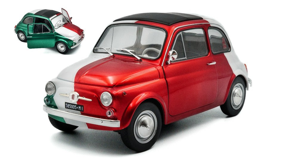 Solido - FIAT 500 TRIBUTE ITALIAN LIVERY 1965 RED/GREEN/WHITE 1:18 - Cod. SL1801409