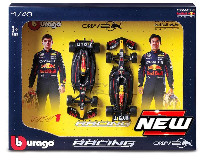 Burago - RED BULL RB20 SET N.1 M.VERSTAPPEN + N.11 S.PEREZ 2024 1:43 - Cod. BU38099