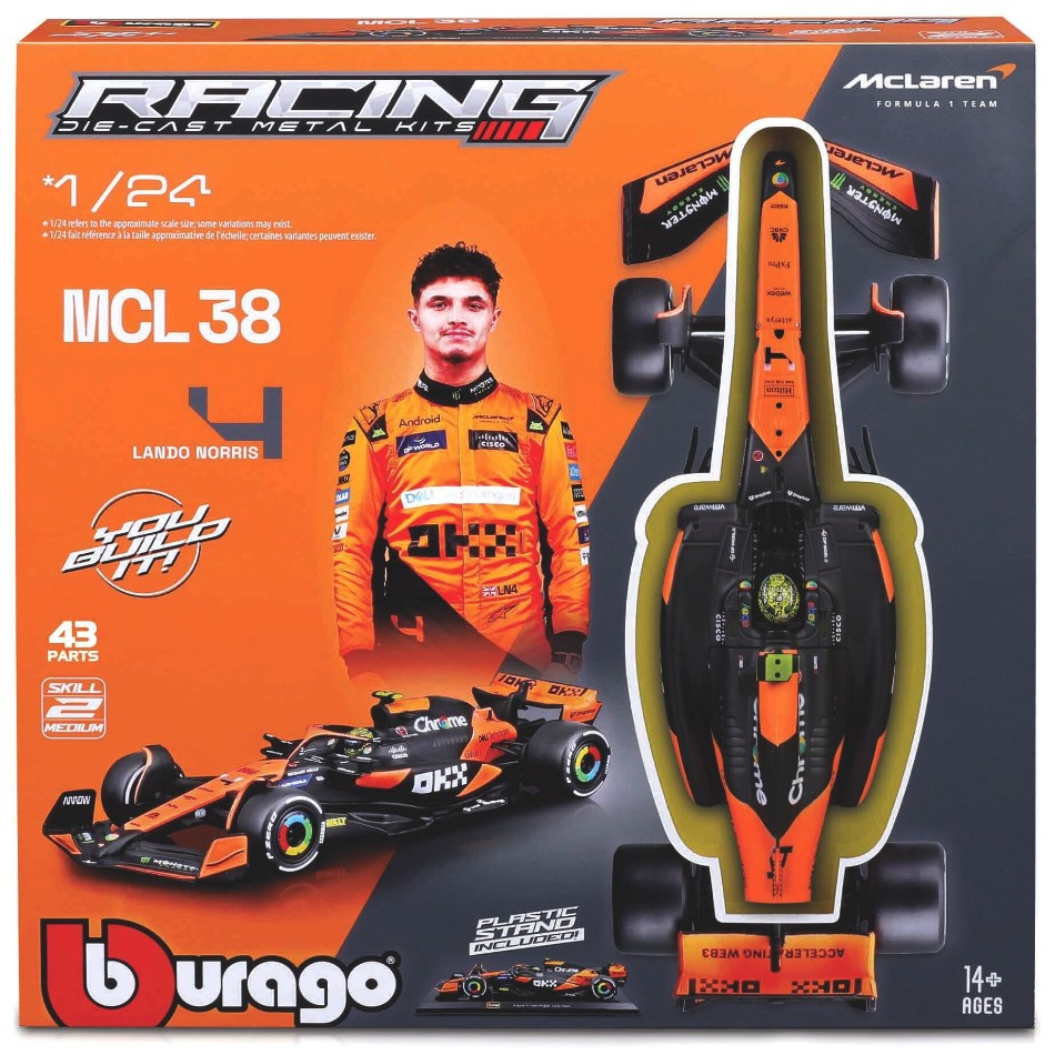 Burago - MC LAREN MCL38 N.4 LANDO NORRIS 2024 KIT 1:24 - Cod. BU28504N