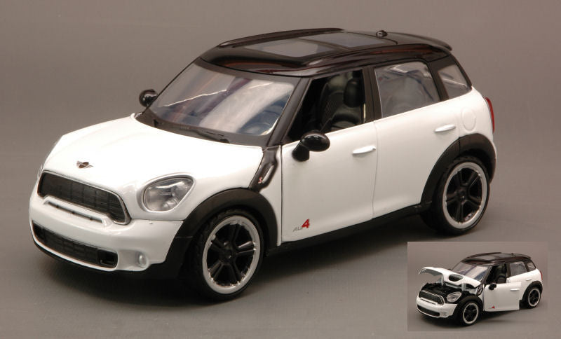 Motormax - MINI COOPER S COUNTRYMAN 2011 WHITE W/BLACK ROOF 1:24 - Cod. MTM73353WH
