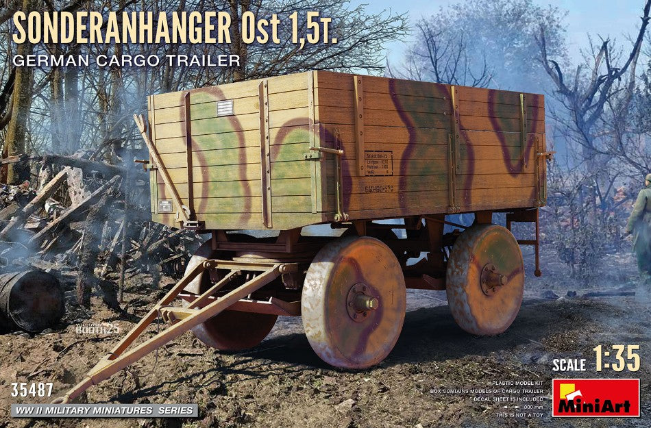 Miniart - SONDERANHANGER OST 1,5 t GERMAN CARGO TRAILER KIT 1:35 - Cod. MIN35487