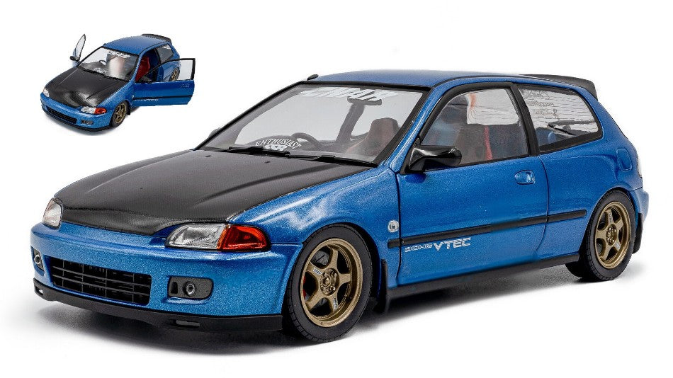 Solido - HONDA CIVIC (EG6) SOLIDO WORKS 1991 COBALT BLUE PEARL 1:18 - Cod. SL1810406