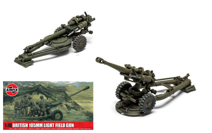 Airfix - BRITISH 105mm LIGHT FIELD GUN KIT 1:76 - Cod. A02332