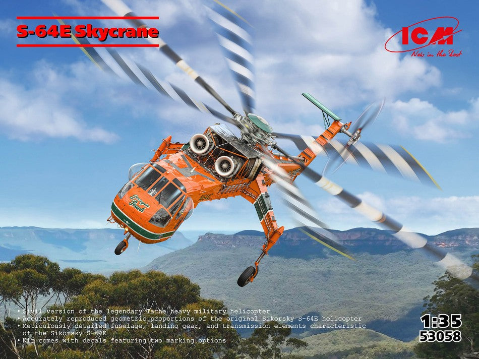 Icm - SIKORSKY S-64E SKYCRANE KIT 1:35 - Cod. ICM53058