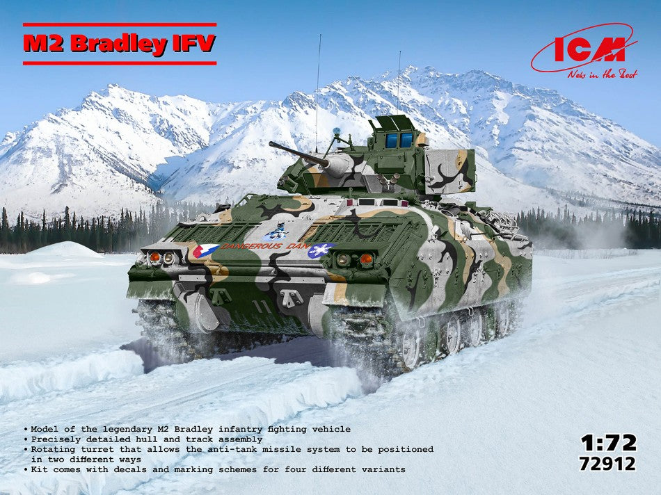 Icm - M2 BRADLEY US INFANTRY FIGHTING WEHICLE KIT 1:72 - Cod. ICM72912
