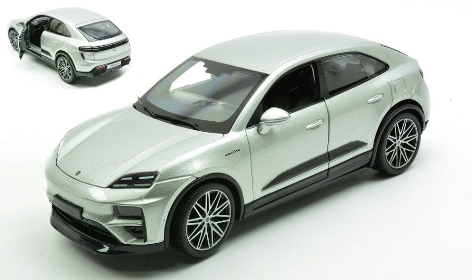 Burago - PORSCHE MACAN TURBO ELECTRIC SILVER 1:24 - Cod. BU21114S